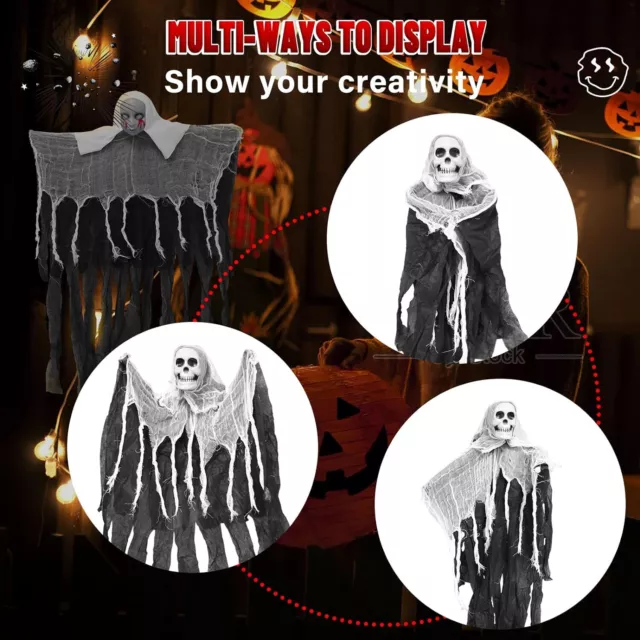 Halloween Hängende Geister Fliegendes Geist Horror Skelett Party Dekoration 1/2x 2