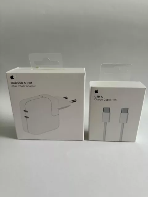 Original 35W Apple Power Adapter Dual USB-C Netzteil Ladegerät iPad MacBook