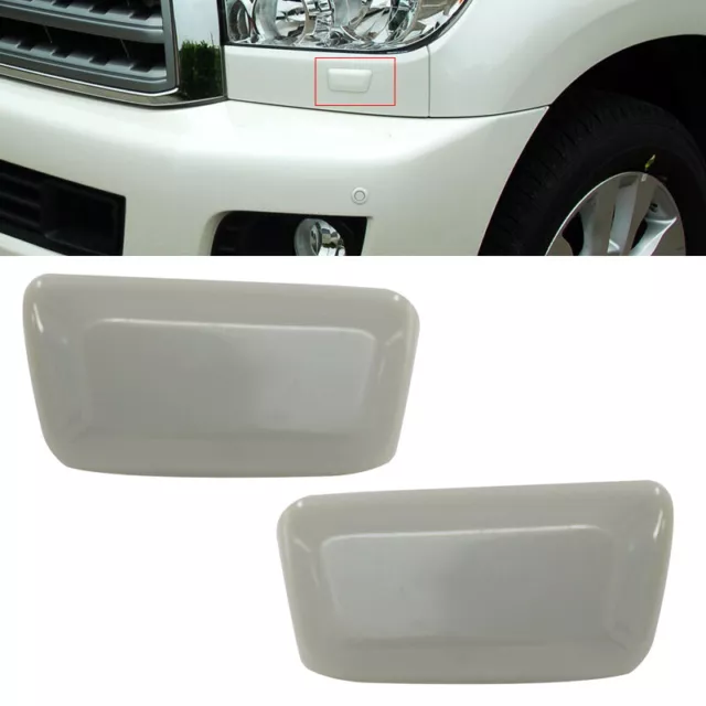 Headlight Washer Nozzle Cover Left & Right Fits For Toyota Sequoia 2008-2020