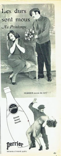 Publicité Advertising 097  1954  Perrier eau minérale gazeuse au printemps