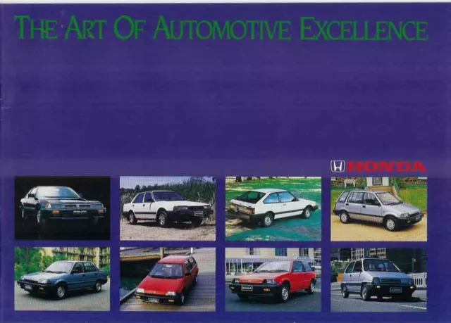 1985 HONDA Australian Range Brochure CIVIC ACCORD PRELUDE & CITY