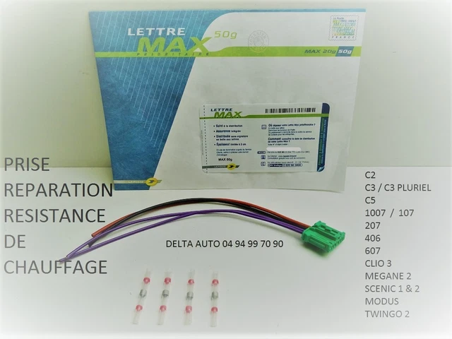 Kit Réparation Connectique Résistance Chauffage Renault Mégane II 2002-2008 - Neuf, 2 Ans Garantie