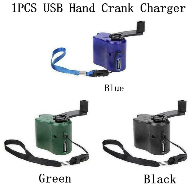 USB Hand Crank Charger Generator Manual Dynamo Mobile Emergency Charge New U