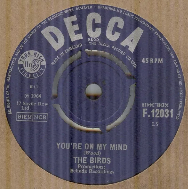 The Birds*You're On My Mind*Mod*Freakbeat*Decca Records*Hear Both Sides