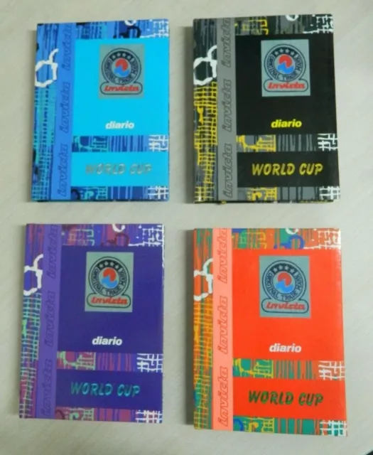 Diario INVICTA WORLD CUP ANNI 90 VINTAGE VARI COLORI NUOVO COLLEZION SCUOLA PA45