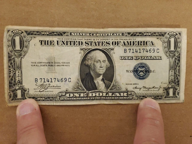 1935 Series A $1 One Dollar Silver Certificate Washington D.C. Blue Seal -
