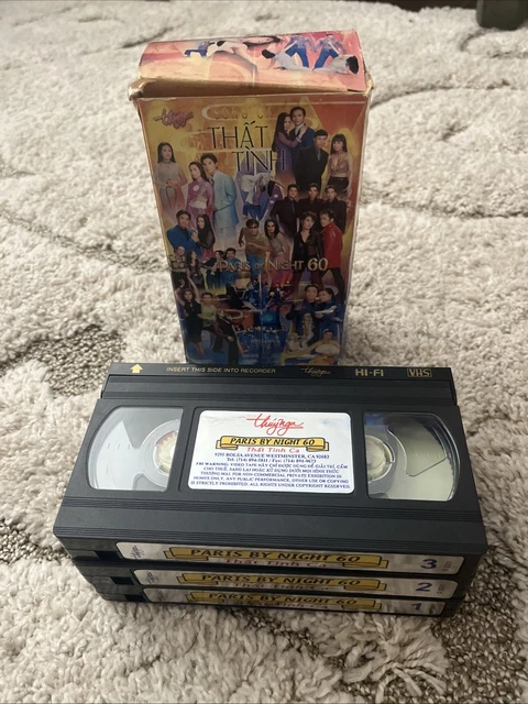 Vietnamese Music TV Show Paris By Night 60, 3 VHS tapes Thát Tình Ca, THUY NGA