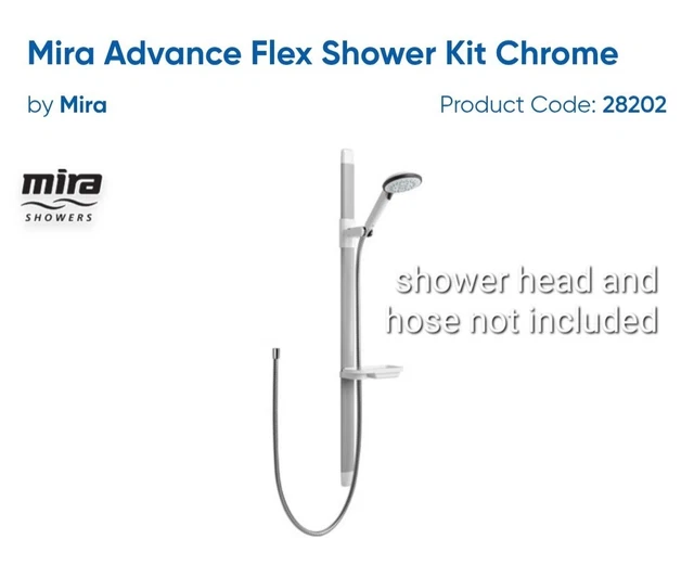 MIRA ADVANCE FLEX Riser Rail Kit (Extra Long Rail) £25.63 - PicClick UK
