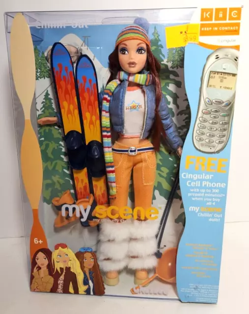 2003 Mattel Barbie My Scene Chillin' Out Chelsea Doll Skis Clothes Playset  READ