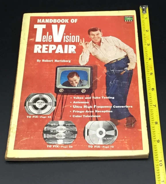 VINTAGE 1950S FAWCETT Handbook of Television Repairs Tubes Antennas TV