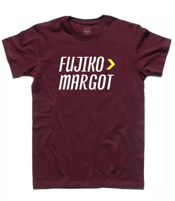 T-shirt uomo FUJIKO è meglio di MARGOT ispirata a LUPIN cartoni cult Zenigata