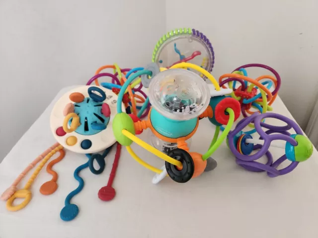 Lot of 6 Assorted Baby Infant Crib Rattle Teether Sensory Activity Toys