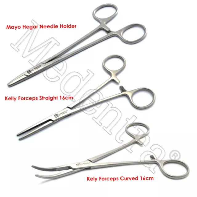 Surgical Hemostat Kelly Forceps Straight And Curved 16cm Mayo Forceps Holder