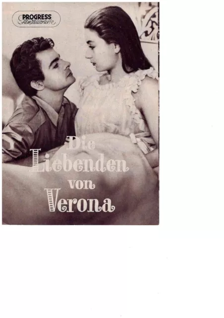 Die Liebenden von Verona        PROGRESS  Filmprogramm von 1957