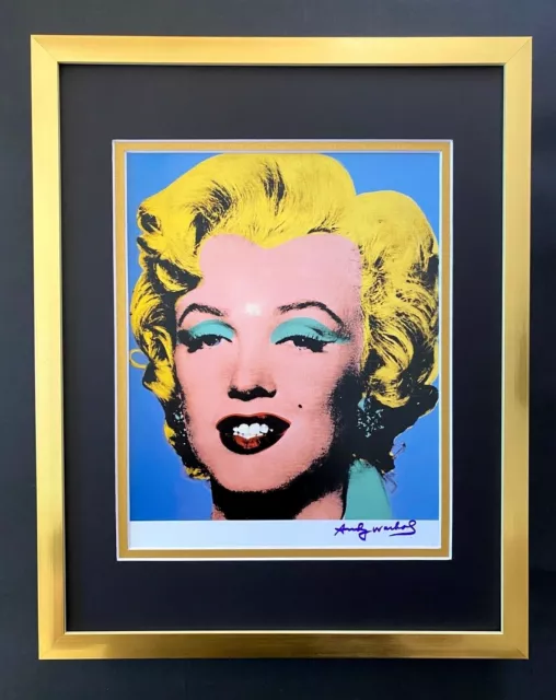 Andy Warhol Gorgeous 1984 Signed Marilyn Monroe Print Matted  & Framed List $849