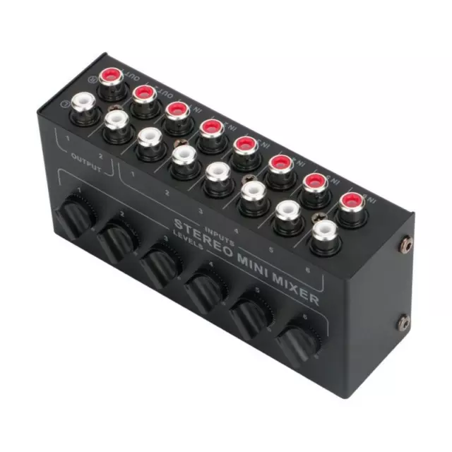 Professional Stereo 6-channel Passive Mixer for Live Studio Recording Low Noise
