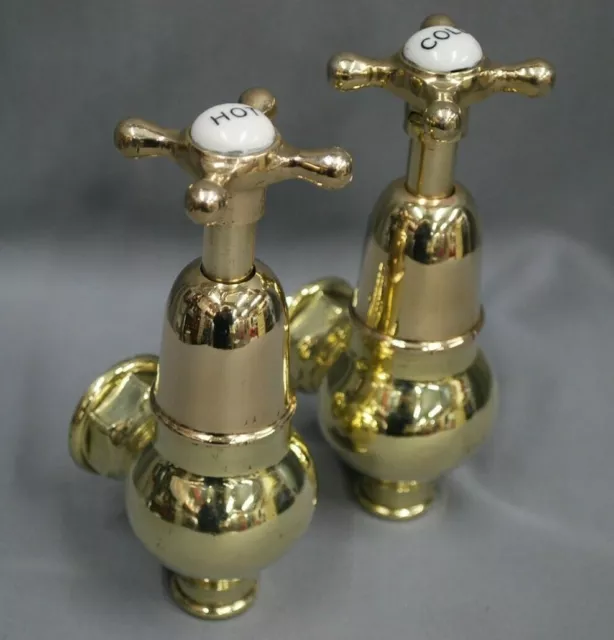 Large Brass Globe Taps Reclaimed Fully Refurbished Old Heavy Weight Globe Taps