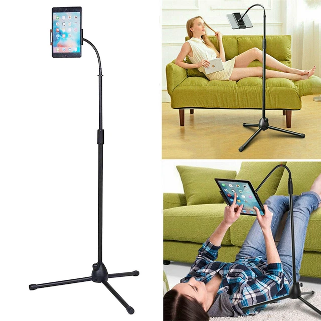 UK Flexible Tripod Floor Stand Tablet Holder Bracket Support for 4.7”-10” Device