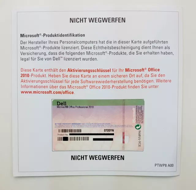 Microsoft Office 2010 Professional Pro PKC Deutsch OEM multilingual MUI Dauerliz