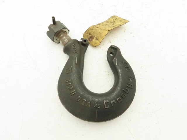 Crosby 319N JA 7 Ton Alloy Hoist Hook Swivel Shank Latch Type