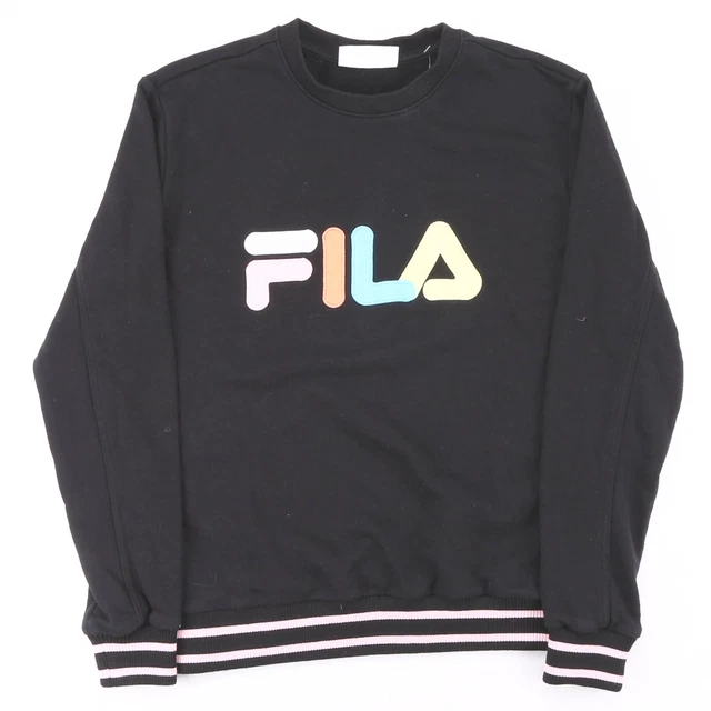 FILA Felpa Donna Nera Sports Crew Collo M