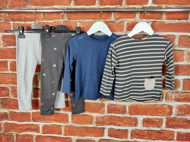 Baby Girl Bundle Age 18-24 Months H&M Zara Etc Leggings Long Sleeve T-Shirt 92Cm