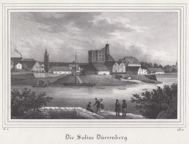 Bad Dürrenberg Original Lithografie Borussia 1839