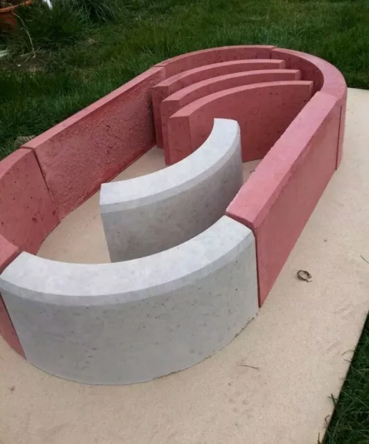 Concrete Round Edging +Straight Edging Plant Slab One Sided Mould / Divider