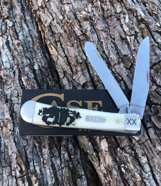 CASE XX * Sfo 2022 Natural Deer Scene Trapper Knife Knives 98.00