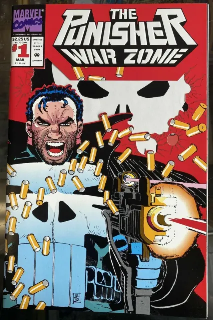 Punisher War Zone #1 (1992) Die-cut/Embossed! NM-M New/Old Stock! FREE Shipping!