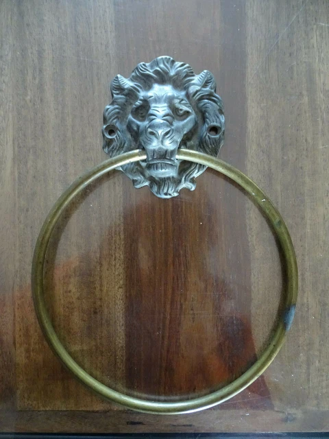 Decoration Heurtoir Porte Tete Lion No Bronze