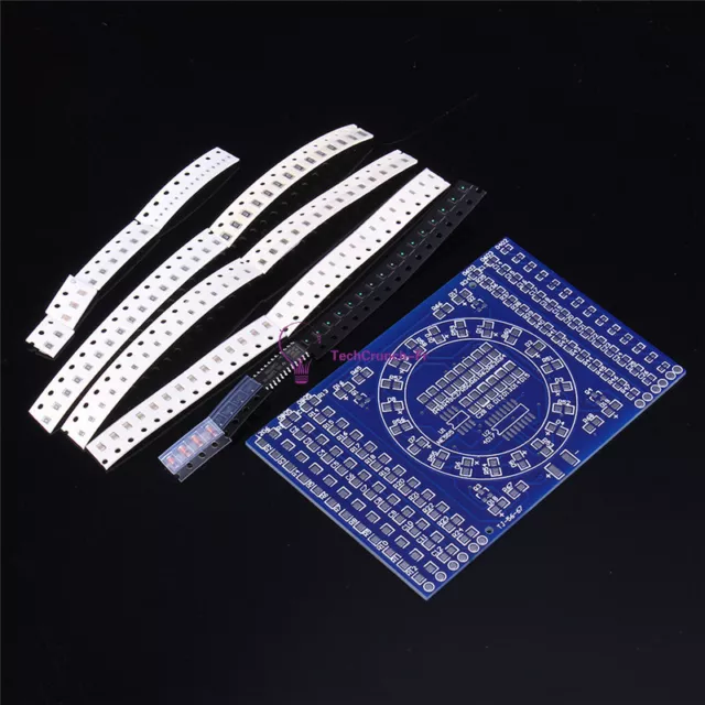 DIY SMD Rotating LED SMD Components Soldering Practice Board Skill Training Kit 2