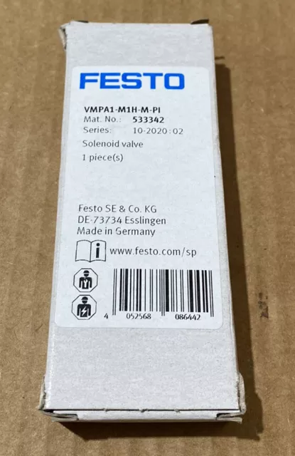 One FESTO VMPA1-M1H-M-PI 533342 Solenoid Valve New Fast Shipping