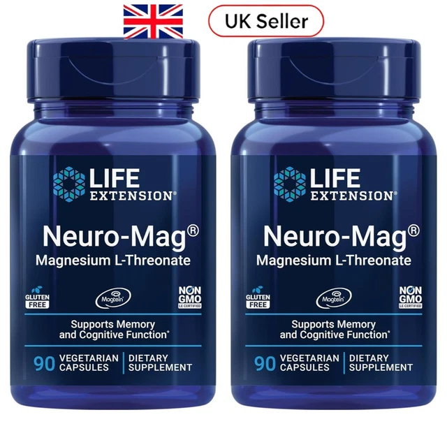 2PACK NEURO MAG 90 Caps – Magnesium L Threonate Memory & Focus ...