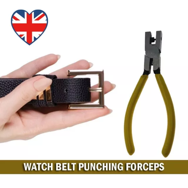 Universal Hand Leather Strap Watch Band Belt Punching Tool Hole Punch Pliers