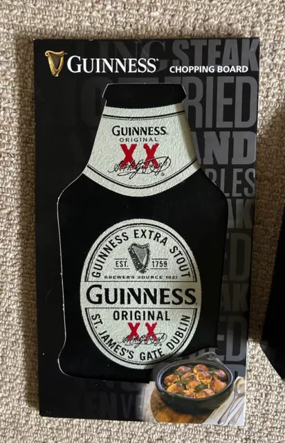 Guinness Harp Small Money Change Tray & Bottle Chopping Board Good Cond See Phot