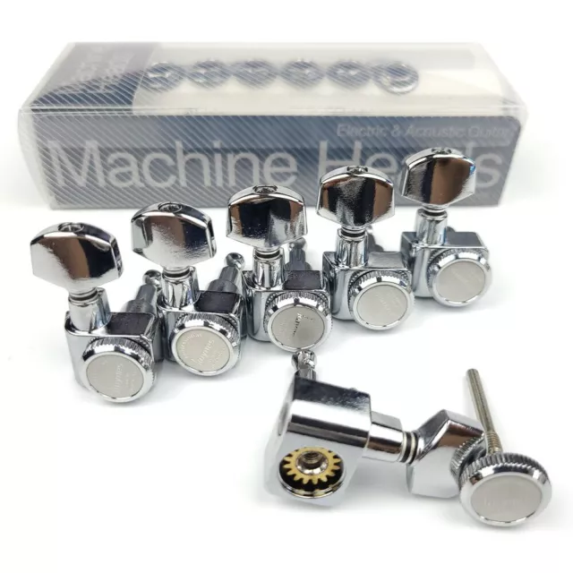 Electric Guitar Tuning Pegs 6 In-line Locking Tuners Lock String Tuning Pegs