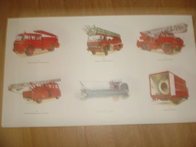 Pompiers Engins Bspp 48 X 27 120 Gr Attention La Planche Sera  Pliee
