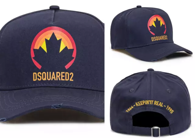 Dsquared2 Hoja Icon Gorra de Béisbol Basebalkappe Sombrero Nueva Collection