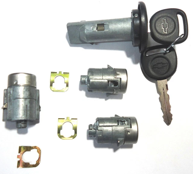 New GM OEM Chevy Ignition/Doors/Trunk Lock Key Cylinder Set With Keys To Match