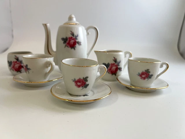 Service à Thé Dinette Théodore Haviland 9 Pièces – Porcelaine Fine XIXe – Motif Japonisant
