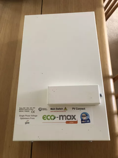 Used GWE Eco Max Home 63A Single Phase Voltage Optimisation Unit - EMH63