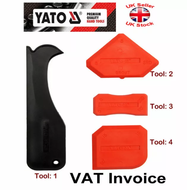 Yato Silicone Sealant Spreader Finishing Kit Tools Mix Set YT-5262 Packs