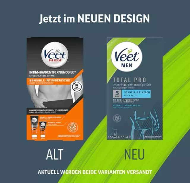 Veet Men Intim Haarentfernungs Set für Männer Enthaarungscreme Intimbereich 2