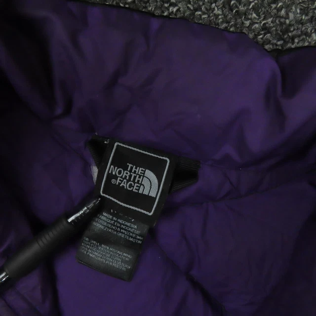 The North Face Puffer Jacket Ragazze Grande Nero 550 Cerniera Piena Finto Collo Trapuntato 9