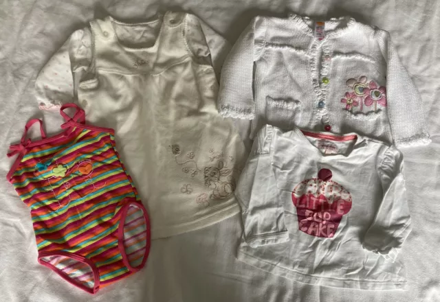 Pacchetto abbigliamento ragazze età 9-12 mesi NUOVO o IMMACOLATO Ted Baker/Stivali/Disney