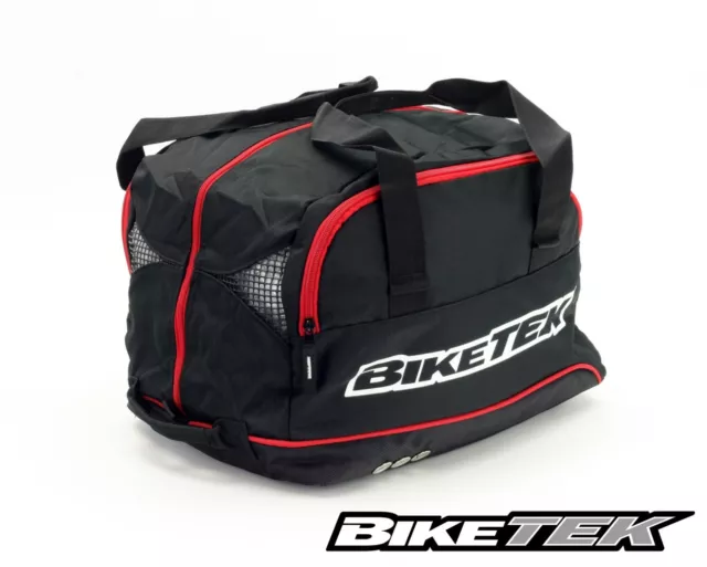 Biketek Motorcycle Helmet & Kit Bag Holdall Carrier Fleeced Lined For Protection