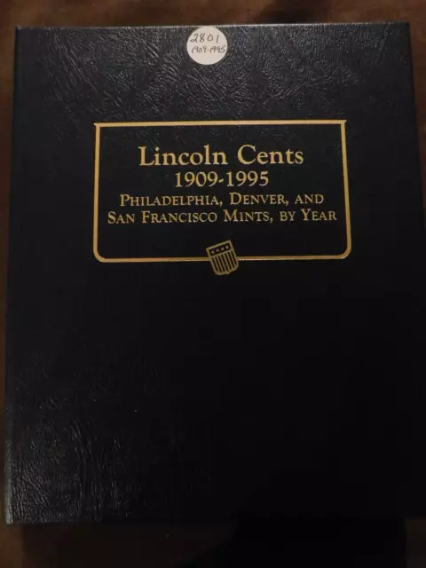 Lincoln Wheat Cent Penny SH2801 1909-1995 Set Collection Whitman Book