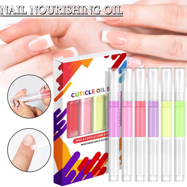 6x Penna Nutrizionale Penna Rivitalizzante Cuticola Nail Art Trattamento Manicure C