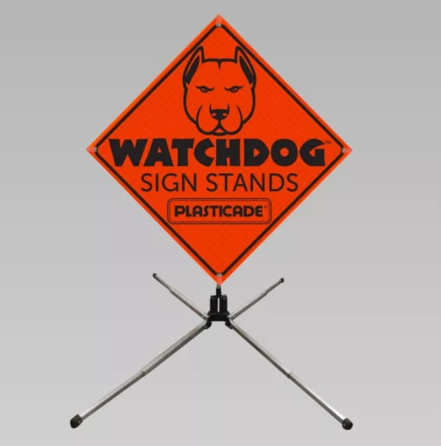 Plasticade SS340A Compact Double Spring Sign Stand for 48 in WZ-353